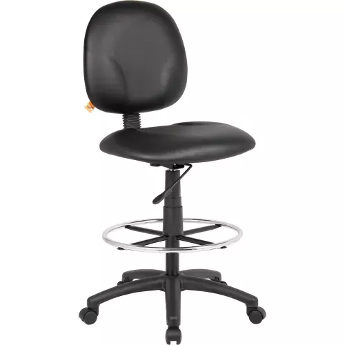 interion-drafting-stool-with-footring-vinyl-black Interion Drafting Stool with Footring - Vinyl - Black