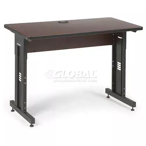 kendall-howard-classroom-training-table-adjustable-height-24-x-48-african-mahoga Kendall Howard™ Classroom Training Table - Adjustable Height - 24" x 48" - African Mahogany