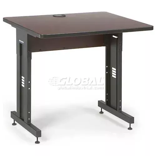 kendall-howard-classroom-training-table-adjustable-height-30-x-36-african-mahoga Kendall Howard™ Classroom Training Table - Adjustable Height - 30" x 36" - African Mahogany
