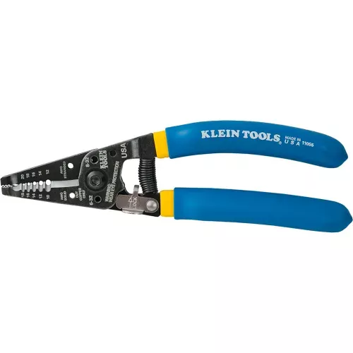 klein-tools-11055-7-1-8-compact-wire-stripper-cutter-w-double-dipped-handle Klein Tools 11055 7-1/8" Compact Wire Stripper/Cutter W/ Double Dipped Handle