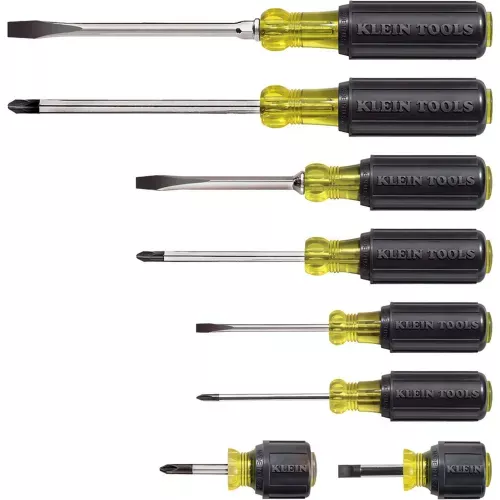 klein-tools-8-piece-cushion-grip-screwdriver-set-85078 Klein Tools 8 Piece Cushion-Grip Screwdriver Set 85078