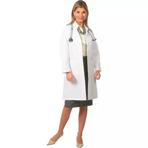 ladies-traditional-length-lab-coat-white-size-16 Ladies Traditional Length Lab Coat, White, Size 16