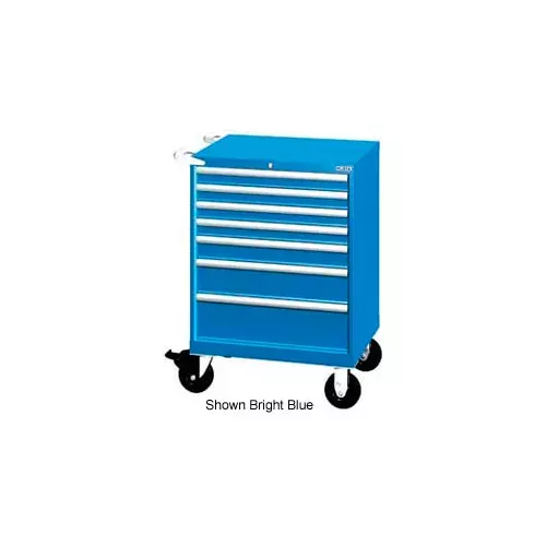lista-28-1-4-w-mobile-cabinet-7-drawers-72-compart-classic-blue-master-keyed Lista 28-1/4"W Mobile Cabinet, 7 Drawers, 72 Compart - Classic Blue, Master Keyed