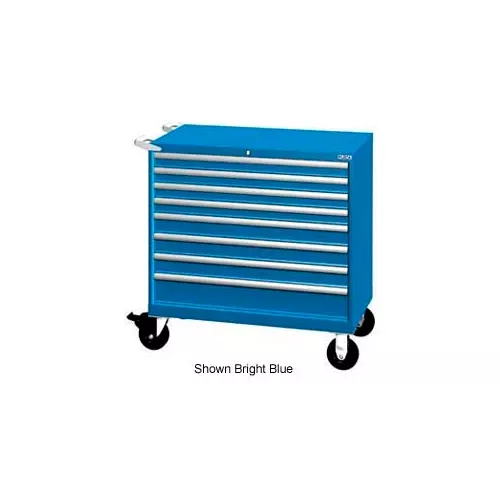 lista-40-1-4-w-mobile-cabinet-8-drawers-129-compart-bright-blue-master-keyed Lista 40-1/4"W Mobile Cabinet, 8 Drawers, 129 Compart - Bright Blue, Master Keyed