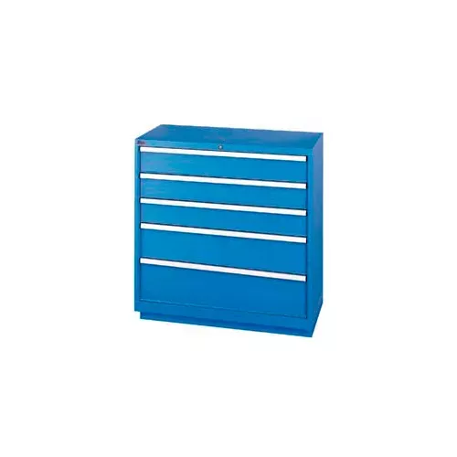 lista-5-drawer-shallow-depth-cabinet-bright-blue-keyed-alike Lista 5 Drawer Shallow Depth Cabinet - Bright Blue, Keyed Alike