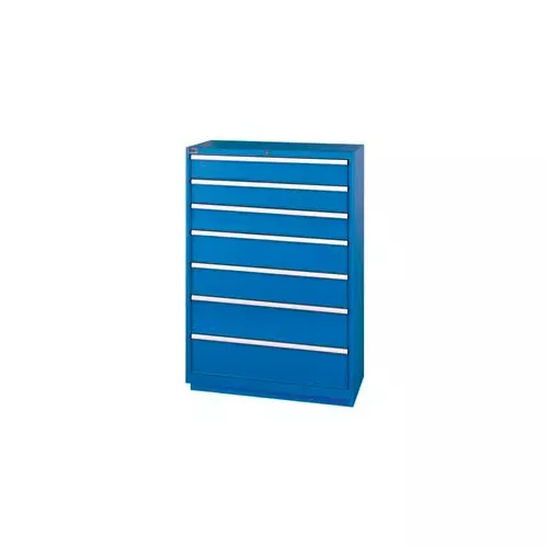 lista-7-drawer-shallow-depth-59-1-2-h-cabinet-bright-blue-master-keyed Lista 7 Drawer Shallow Depth, 59-1/2"H Cabinet - Bright Blue, Master Keyed