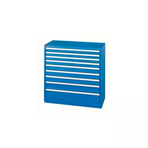 lista-9-drawer-shallow-depth-cabinet-bright-blue-keyed-alike Lista 9 Drawer Shallow Depth Cabinet - Bright Blue, Keyed Alike