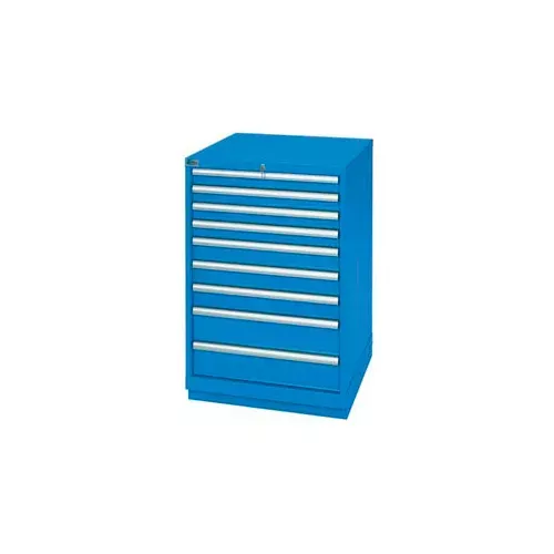 lista-9-drawer-standard-width-cabinet-bright-blue-no-lock Lista 9 Drawer Standard Width Cabinet - Bright Blue, No Lock