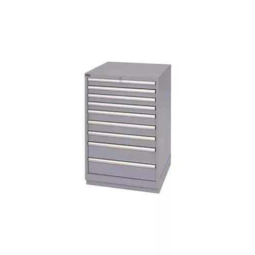 lista-9-drawer-standard-width-cabinet-light-gray-no-lock Lista 9 Drawer Standard Width Cabinet - Light Gray, No Lock
