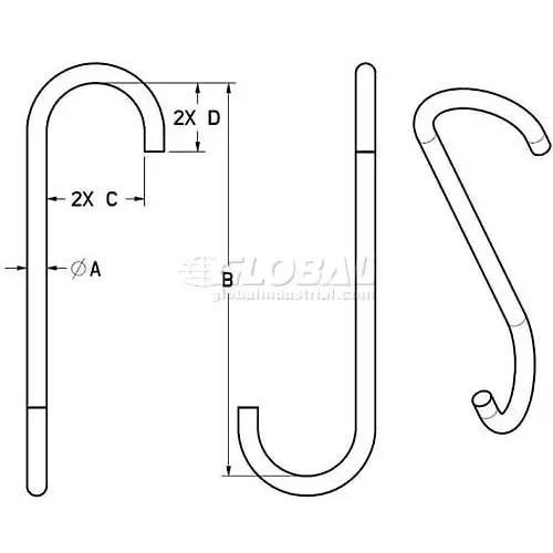 m-w-1-4-style-b-s-hook M&W 1/4" Style B S-hook