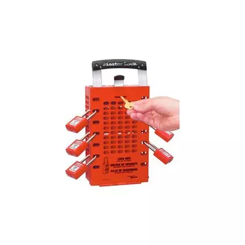 master-lock-group-lock-box-latch-tight-portable-or-wall-mount-red Master Lock Group Lock Box, Latch Tight™, Portable Or Wall Mount, Red