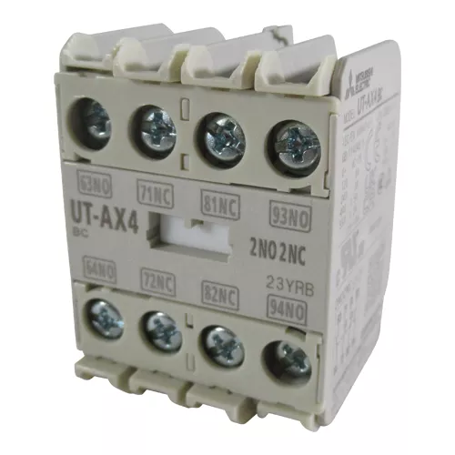 mitsubishi-ut-ax4bc-2a2b-auxiliary-contact-block Mitsubishi | UT-AX4BC 2A2B | Auxiliary Contact Block