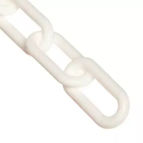 mr-chain-plastic-barrier-chain-2-x-100-l-hdpe-white Mr. Chain Plastic Barrier Chain, 2" x 100'L, HDPE, White