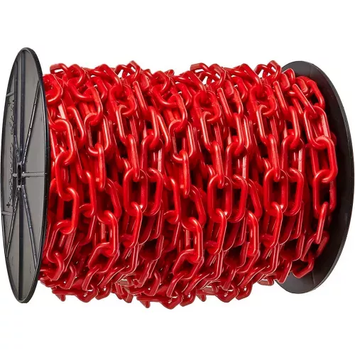 mr-chain-plastic-barrier-chain-2-x-125-l-hdpe-red Mr. Chain Plastic Barrier Chain, 2" x 125'L, HDPE, Red