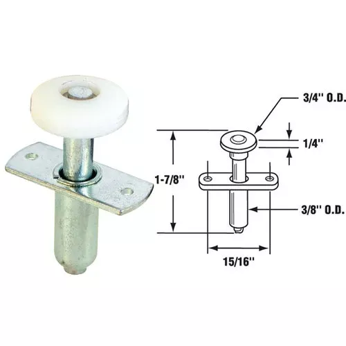 n-6611-prime-line-nail-down-bi-fold-door-top-roller-guide N 6611 Prime-Line Nail-Down Bi-Fold Door Top Roller Guide