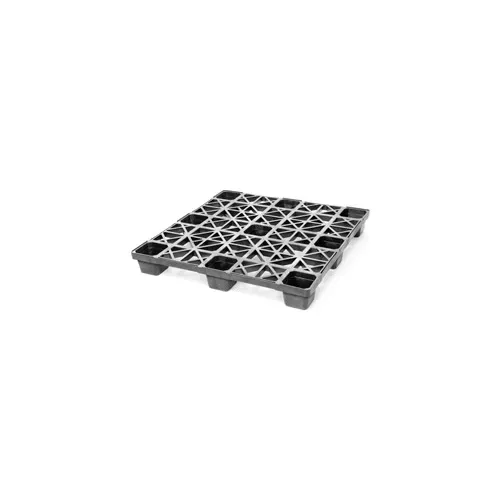 nestable-light-duty-open-deck-pallet-plastic-4-way-43-x-43-8800-lb-static-capaci Nestable Light Duty Open Deck Pallet, Plastic, 4-Way, 43" x 43", 8800 Lb Static Capacity, Black