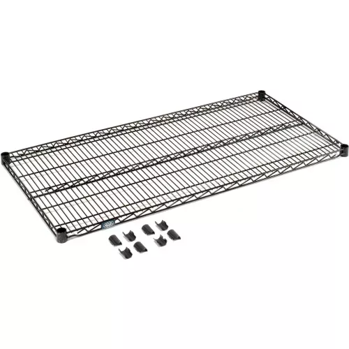 nexel-s1448b-black-epoxy-wire-shelf-48-w-x-14-d Nexel S1448B Black Epoxy Wire Shelf 48"W x 14"D