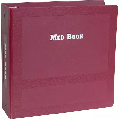 omnimed-2-1-2-med-book-binder-side-open-burgundy Omnimed 2-1/2" Med Book Binder, Side Open, Burgundy