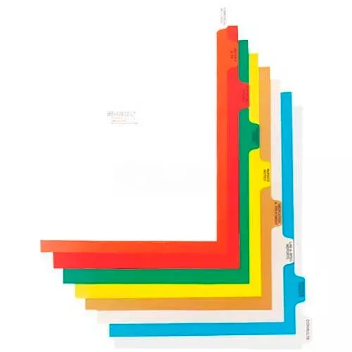 omnimed-preprinted-poly-divider-set-220902-side-open-11-tab-set Omnimed Preprinted Poly Divider Set # 220902, Side Open, 11 Tab/Set