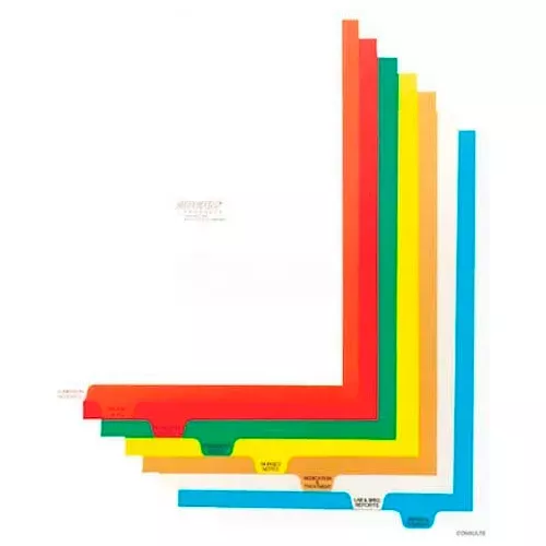 omnimed-preprinted-poly-divider-set-220915-top-open-14-tab-set Omnimed Preprinted Poly Divider Set # 220915, Top Open, 14 Tab/Set
