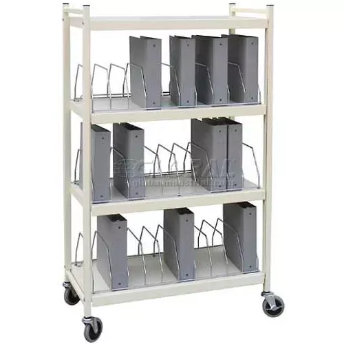 omnimed-standard-vertical-open-chart-rack-30-binder-capacity-light-gray Omnimed Standard Vertical Open Chart Rack, 30 Binder Capacity, Light Gray