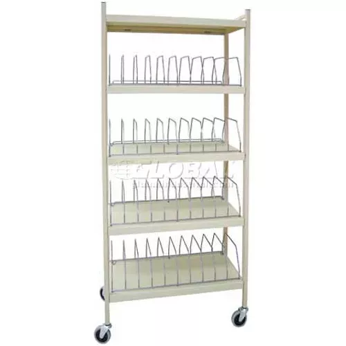 omnimed-standard-vertical-open-chart-rack-40-binder-capacity-light-gray Omnimed Standard Vertical Open Chart Rack, 40 Binder Capacity, Light Gray