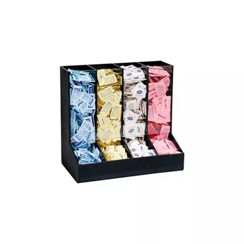 packeted-condiment-organizer-4-sections-black Packeted Condiment Organizer, 4 Sections, Black