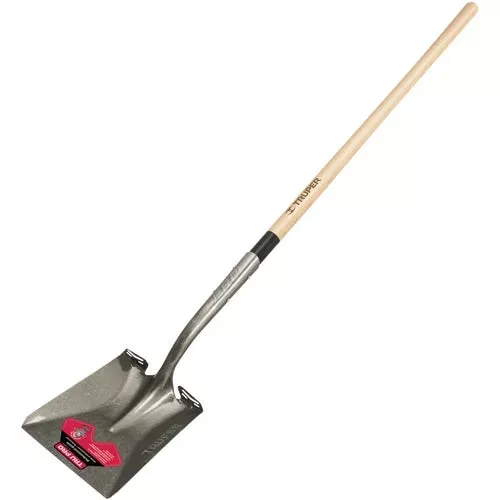 pcl-rba-sp-truper-pro-wood-handle-square-point-shovel PCL-RBA-SP Truper Pro Wood Handle Square Point Shovel