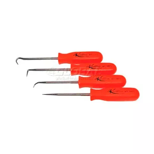 pick-set-4-piece-w-neon-orange-handles Pick Set-4 Piece W/ Neon Orange Handles