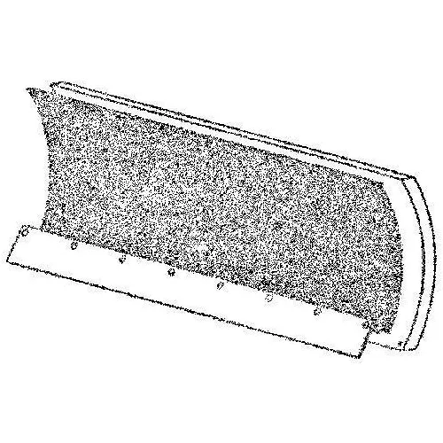 Plow Shield, Red, 28Inx96In, W/Hdw