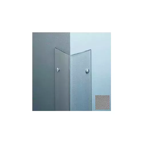 polycarbonate-surface-mounted-90-corner-guard-3-4-wing-4-h-gray-taped Polycarbonate Surface Mounted 90° Corner Guard, 3/4" Wing, 4'H, Gray, Taped