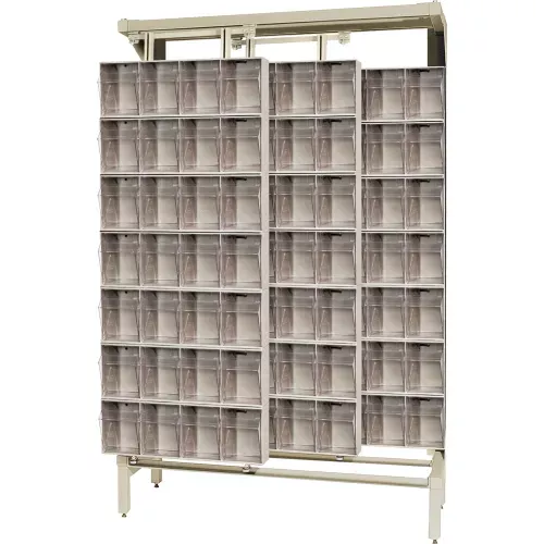 quantum-gondola-free-standing-slider-system-with-112-tip-out-bins-ivory Quantum Gondola Free Standing Slider System with 112 Tip Out Bins, Ivory