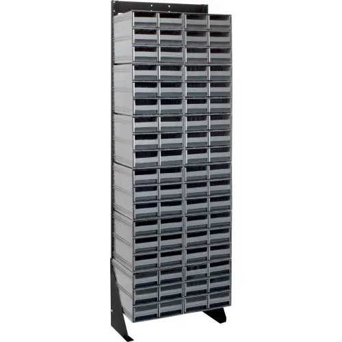 quantum-qic-170-64-70-h-single-sided-floor-stand-with-72-gray-drawer-interlockin Quantum QIC-170-64 70"H Single Sided Floor Stand with 72 Gray Drawer Interlocking Storage Cabinet