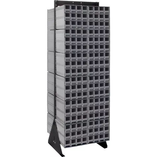 quantum-qic-270-122-70-h-double-sided-floor-stand-with-288-gray-drawer-interlock Quantum QIC-270-122 70"H Double Sided Floor Stand with 288 Gray Drawer Interlocking Storage Cabinet