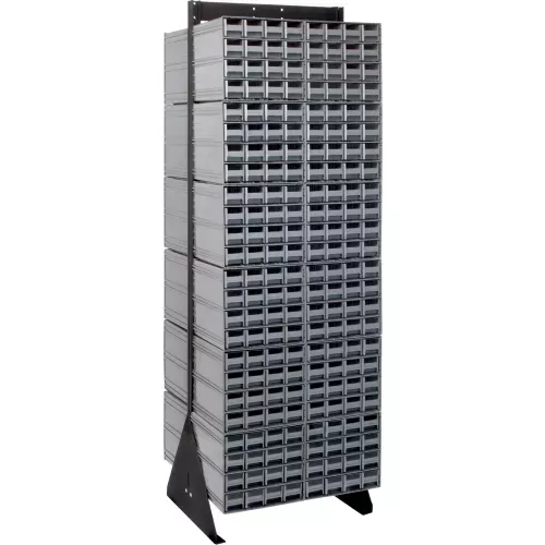 quantum-qic-270-161-70-h-double-sided-floor-stand-with-384-gray-drawer-interlock Quantum QIC-270-161 70"H Double Sided Floor Stand with 384 Gray Drawer Interlocking Storage Cabinet