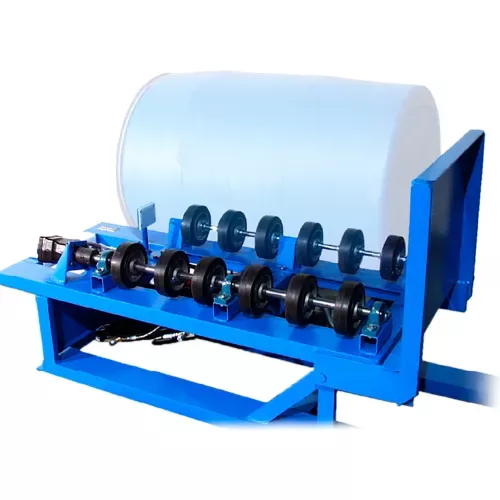 roll-poly-drum-option-poly-456fi-on-morse-456-field-installed-with-extra-wheels- Roll Poly Drum Option POLY-456FI on Morse 456 - Field Installed with Extra Wheels & End Stop