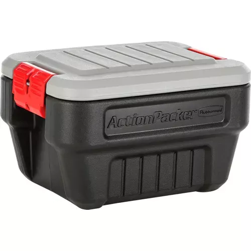rubbermaid-action-packer-plastic-lockable-storage-box-20-l-x-14-5-8-w-x-12-h-bla Rubbermaid Action Packer Plastic Lockable Storage Box, 20"L x 14-5/8"W x 12"H, Black - Pkg Qty 4