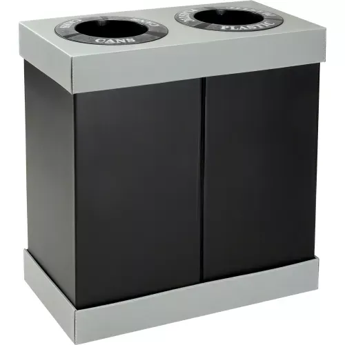 safco-recycling-center-multiple-recyclables-56-gallon-black-gray Safco Recycling Center For Multiple Recyclables, 56 Gallon, Black/Gray