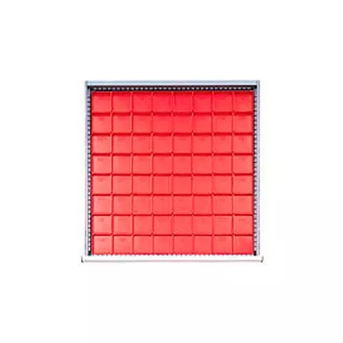 SC Drawer Layout, 64 Plastic Boxes 2" H