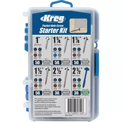 sk04-kreg-pocket-hole-screw-starter-kit SK04 Kreg Pocket Hole Screw Starter Kit
