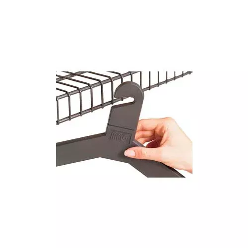 Slotted Hook Hangers, 100 Pack, Charcoal Gray