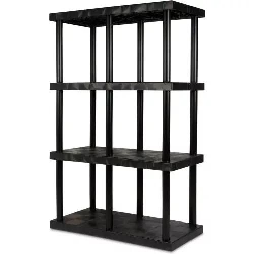spc-industrial-durashelf-4-shelf-solid-top-48-w-x-24-d-x-75-h-black SPC Industrial DuraShelf, 4 Shelf, Solid Top, 48"W x 24"D x 75"H, Black