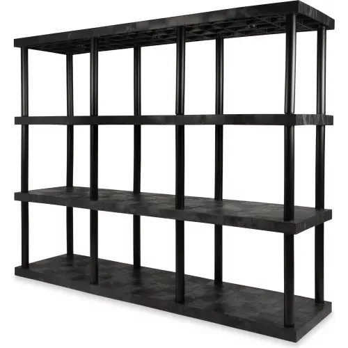 spc-industrial-durashelf-4-shelf-solid-top-96-w-x-24-d-x-75-h-black SPC Industrial DuraShelf, 4 Shelf, Solid Top, 96"W x 24"D x 75"H, Black