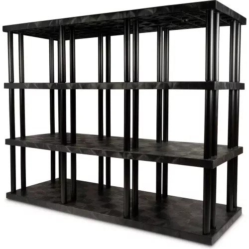spc-industrial-durashelf-4-shelf-solid-top-96-w-x-36-d-x-75-h-black SPC Industrial DuraShelf, 4 Shelf, Solid Top, 96"W x 36"D x 75"H, Black