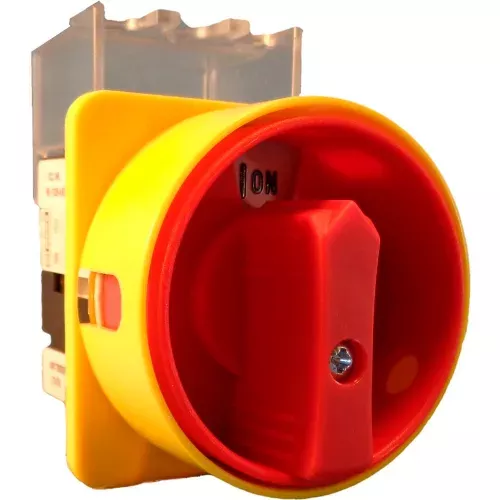 springer-controls-merz-ml1-025-ar3-25a-3-pole-disconnect-switch-red-yellow-front Springer Controls/MERZ ML1-025-AR3, 25A,3-Pole, Disconnect Switch, Red/Yellow, Front-Mount, Lockable