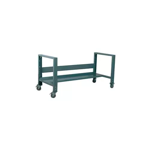 stackbin-3512-series-mobile-frame-w-adjustable-cantilever-leg-65-w-x-27-d-gray Stackbin 3512 Series Mobile Frame W/ Adjustable Cantilever Leg, 65"W x 27"D, Gray