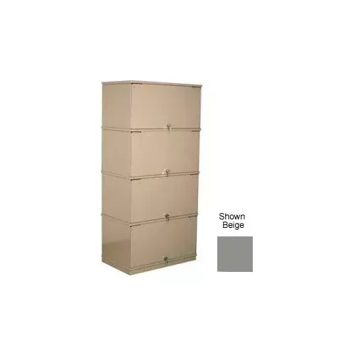 stackbin-four-shelf-lockable-x-ray-storage-cabinet-gray Stackbin Four-Shelf Lockable X-Ray Storage Cabinet, Gray