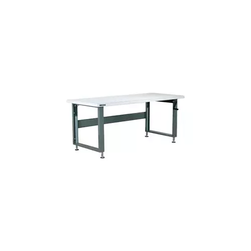 stackbin-hand-crank-workbench-4000-series-esd-square-edge-60-w-x-30-d-gray Stackbin Hand Crank Workbench, 4000 Series, ESD Square Edge, 60"W X 30"D, Gray