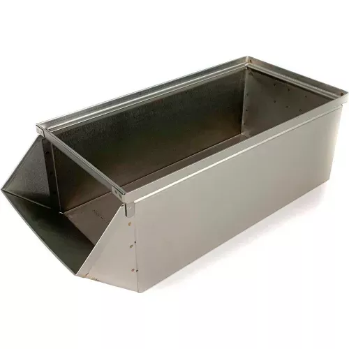 stackbin-stainless-steel-stacking-hopper-front-container-10-w-x-24-l-x-8-h Stackbin Stainless Steel Stacking Hopper Front Container, 10"W x 24"L x 8"H