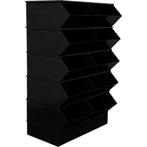 stackbin-steel-stack-bin-10-compartment-steel-sectional-unit-37-w-x-24-d-x-55-h- Stackbin Steel Stack Bin, 10 Compartment Steel Sectional Unit, 37"W x 24"D x 55"H, Black